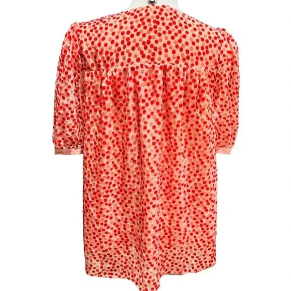 MODCLOTH Confetti Confection Tie-Neck Blouse Pink/Red Size 1X - Picture 9 of 10